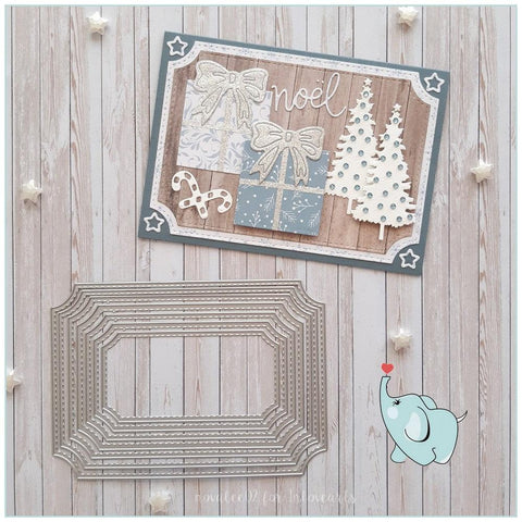 Inloveartshop 7Pcs Simple Nesting Border and Frame Cutting Dies