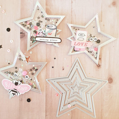 Inlovearts Stitched Star Stackables Cutting Dies