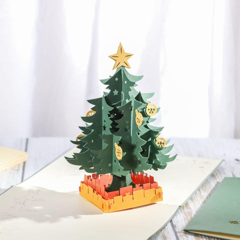 Christmas 3D  Greeting Card-Christmas Tree
