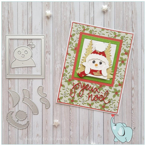 Inloveartshop Snowman and Square Frame Cutting Dies