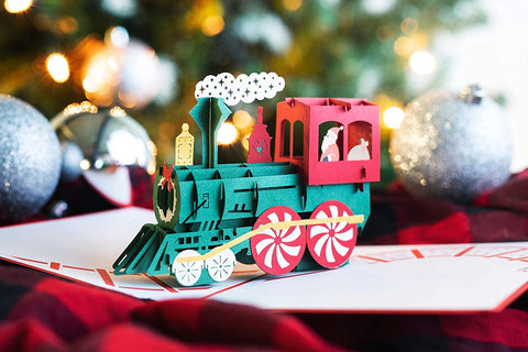 Inloveartshop Christmas Train Pop-up Card