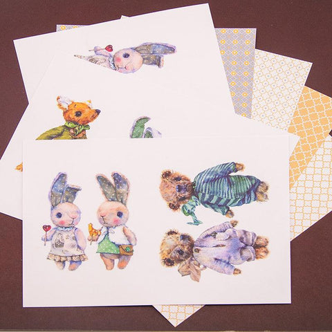 Little Bear Rabbit DIY Photo Album Hand Account Background Pattern Paper