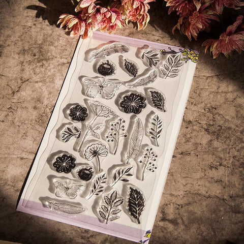 Inloveartshop Flowers And Leaves Stamps