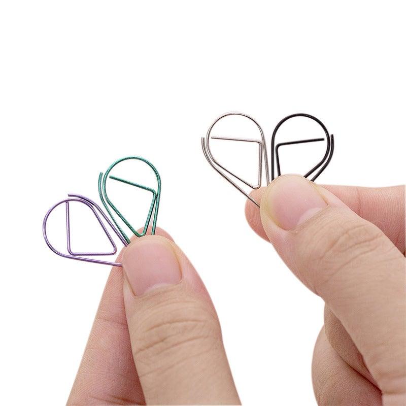10 Pieces Of Cute Water Drop Shape Paper Clips