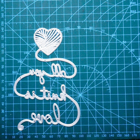 Inlovearts "All You Knit Is Love" Word Cutting Dies