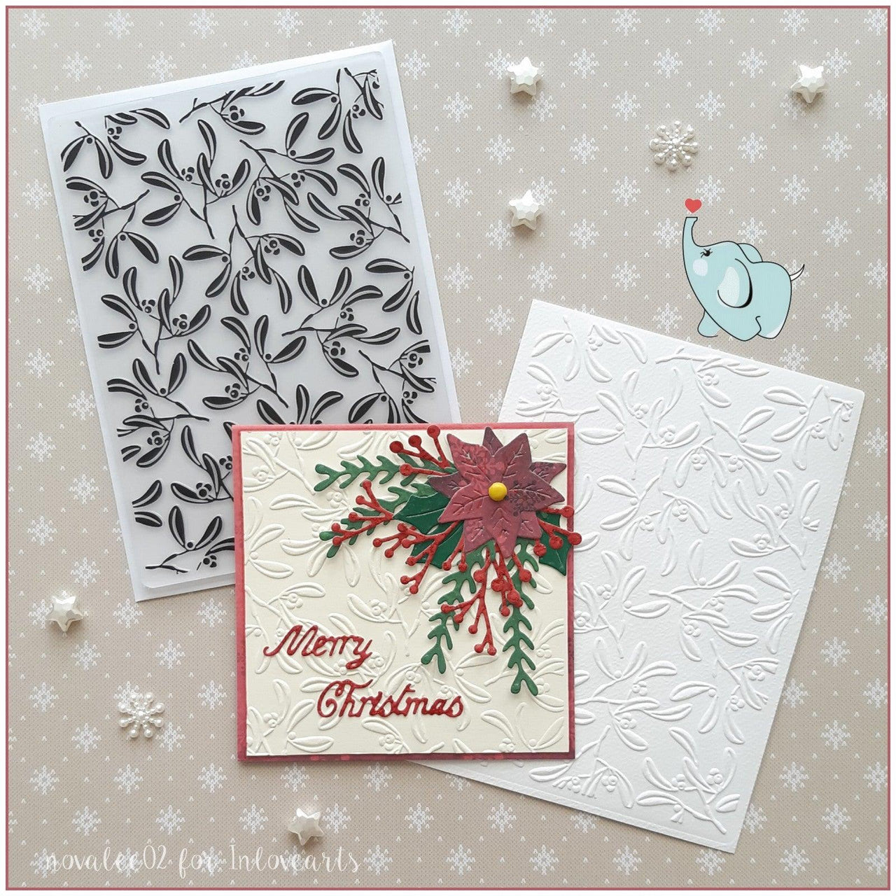 Berries and Leaves Pattern Plastic Embossing Folder – Inlovearts