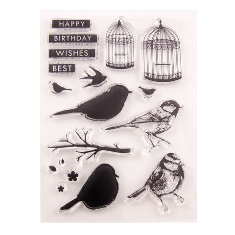 Inlovearts Bird And Birdcage Dies And Stamps Set