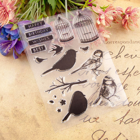 Inlovearts Bird And Birdcage Dies And Stamps Set