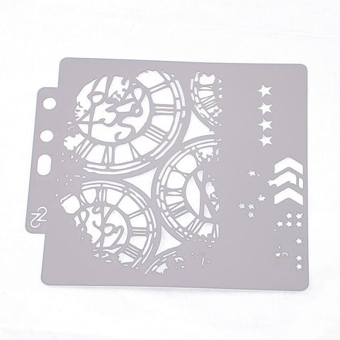 Inlovearts Clock Pattern Painting Stencils