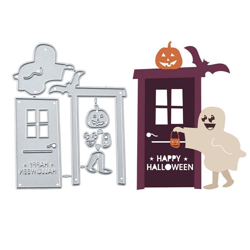 Halloween Ghost Knocking the Door Dies - Inlovearts