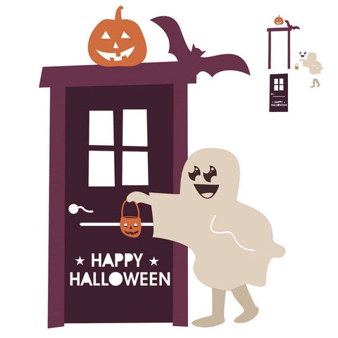Halloween Ghost Knocking the Door Dies - Inlovearts