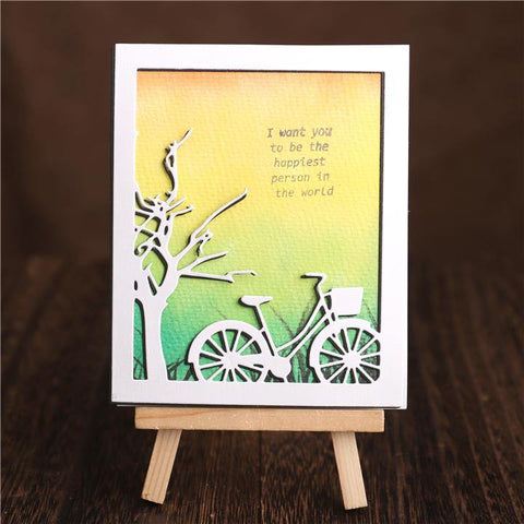 Silent Bicycle under The Tree Frame Dies - Inlovearts