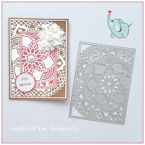 Flower Rectangle Background Cutting Dies