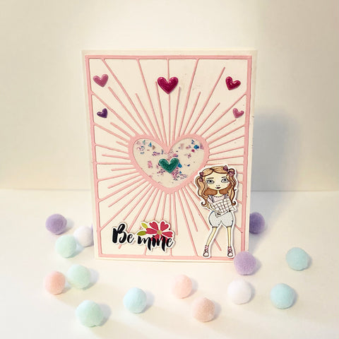 Inlovearts Heart-centered Line Background Board Cutting Dies