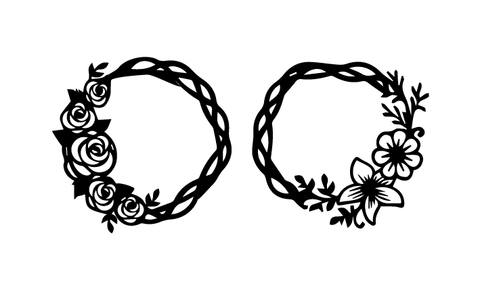 Roses Entangled Wreath Dies Set - Inlovearts