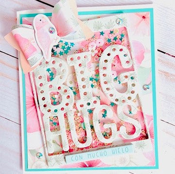 Inlovearts Square Border Cutting Dies with "Happy Birthday" Word