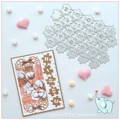 Inlovearts Independent Letter Puzzle Blocks Cutting Dies