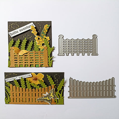 Inlovearts 4 Pcs Fence Decor Cutting Dies