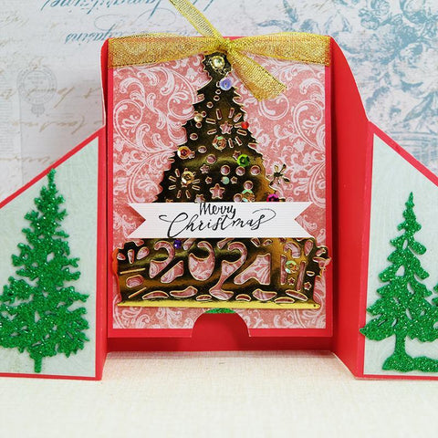 Inloveartshop 2021 Christmas Tree with Gifts Christmas Theme Cutting Dies