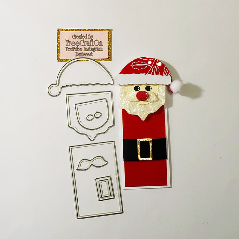 Inlovearts Stretchable Santa Bookmarks Metal Cutting Dies