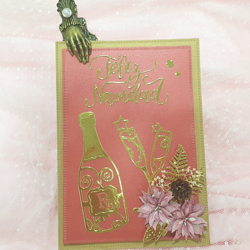 Inlovearts Champagne And Wine Glasses Cutting Dies