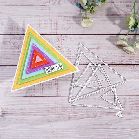 Inlovearts Triangle Stackable Nesting Cutting Dies