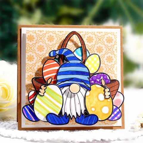 Inlovearts Gnome with Easter Eggs Cutting Dies