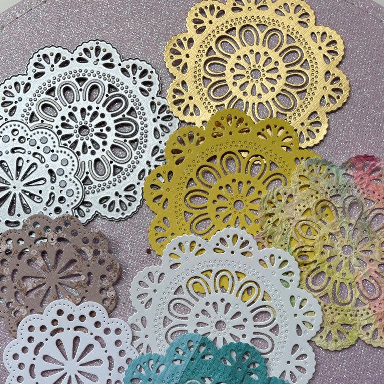 Inlovearts 2pcs Kaleidoscope Decor Dies Set