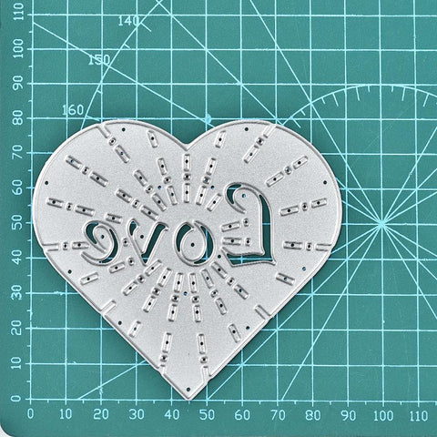 Clipped Love Word Heart Dies - Inlovearts