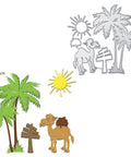 Sun Coconut Tree Camel  Dies - Inlovearts