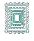 Wave Rectangle Nesting Frame Dies - Inlovearts