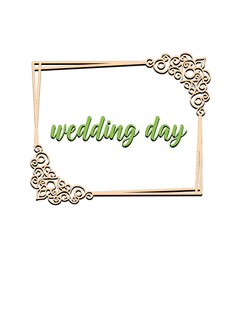 Wedding Day Frame Decor Dies - Inlovearts