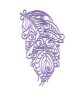 Large Elegant Feather  Dies - Inlovearts