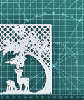 Tree and Deer Grid Background Dies - Inlovearts