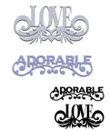 Love & Adorable Words Dies - Inlovearts