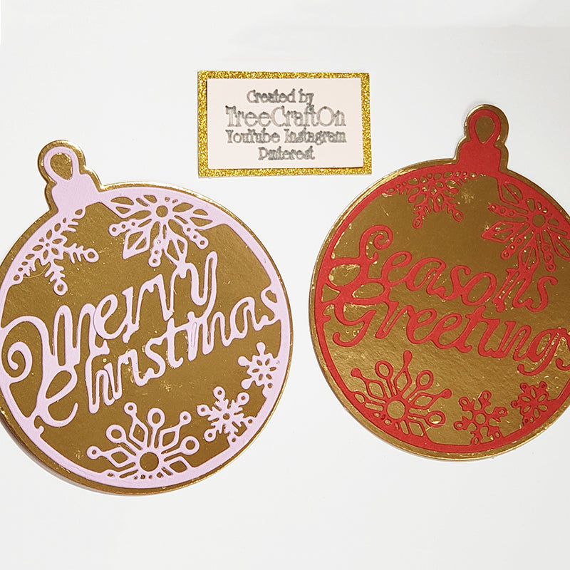 Inloveartshop Greeting Words in Snow Ball Cutting Dies