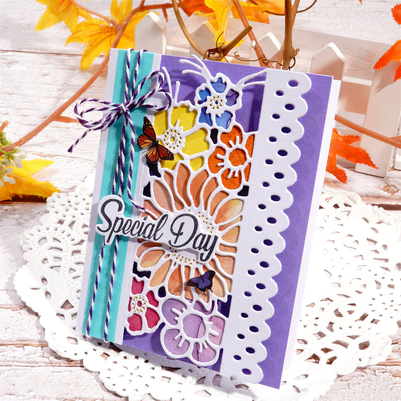 Inlovearts Hollow Flower Border Metal Cutting Dies