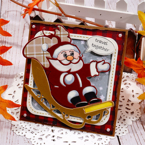 Inlovearts Santa Claus in a Sleigh Metal Cutting Dies