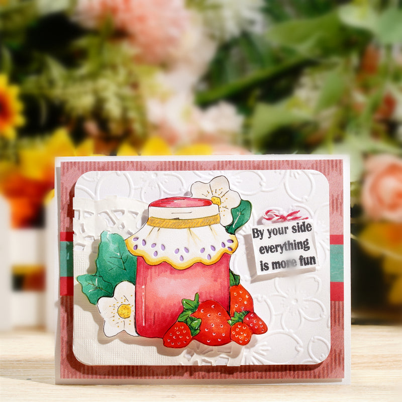 Inlovearts Strawberry Jar Metal Cutting Dies