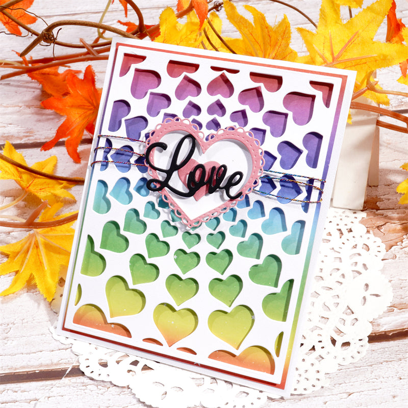Inlovearts Little Hollow Hearts Background Board Cutting Dies