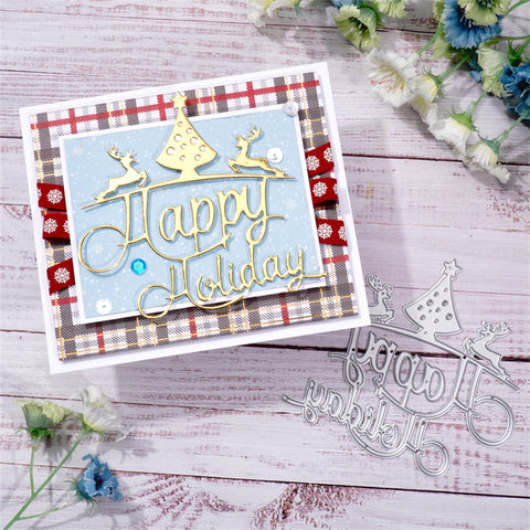 Inlovearts "Happy Holiday" Word Metal Cutting Dies