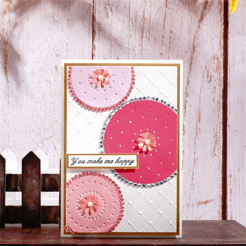 Inlovearts Square Background and Round Frame Dies