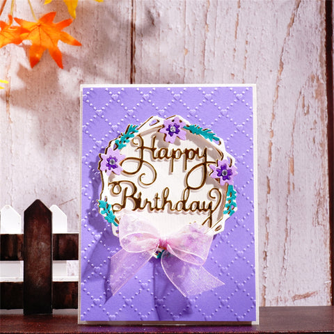 Inlovearts "Happy Birthday" Circle Frame Metal Cutting Dies