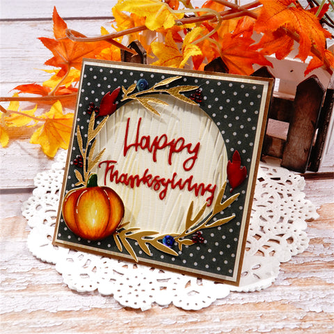 Inlovearts "Happy Thanksgiving" and Pumpkin Cutting Dies