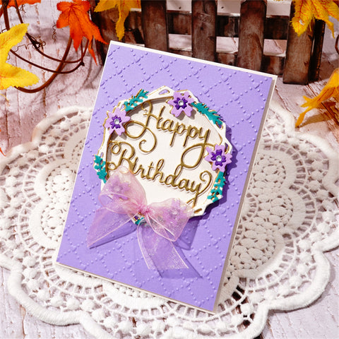 Inlovearts "Happy Birthday" Circle Frame Metal Cutting Dies