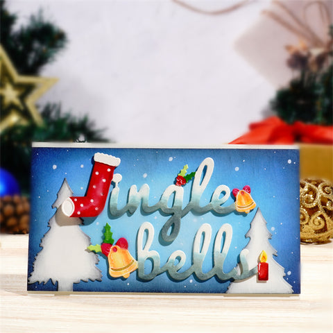 Inlovearts "Jingle Bell" Words with Little Decor Cutting Dies