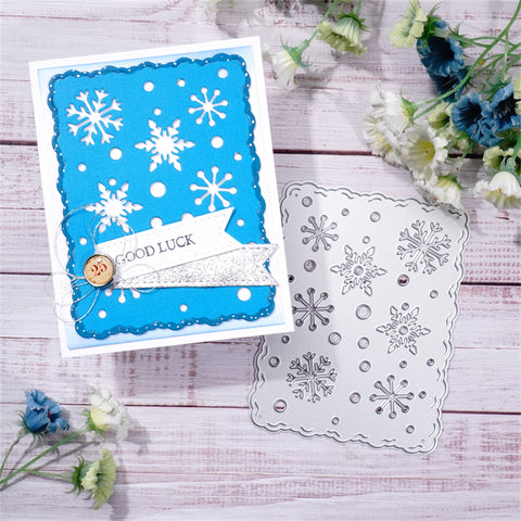Inloveartshop Different Shapes of Snowflakes Background Cutting Dies