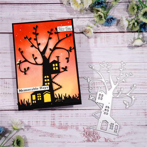 Inlovearts Tree House Metal Cutting Dies