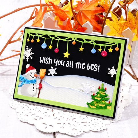 Inlovearts Christmas Theme Frame Metal Cutting Dies