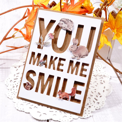 Inlovearts "You Make Me Smile" Background Board Cutting Dies